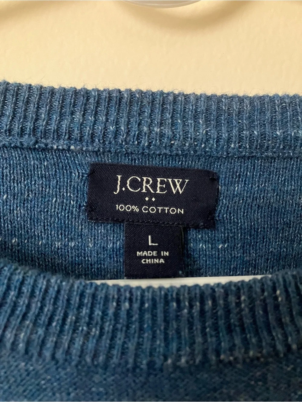 J. Crew Men’s Indigo Heather Crewneck Sweater